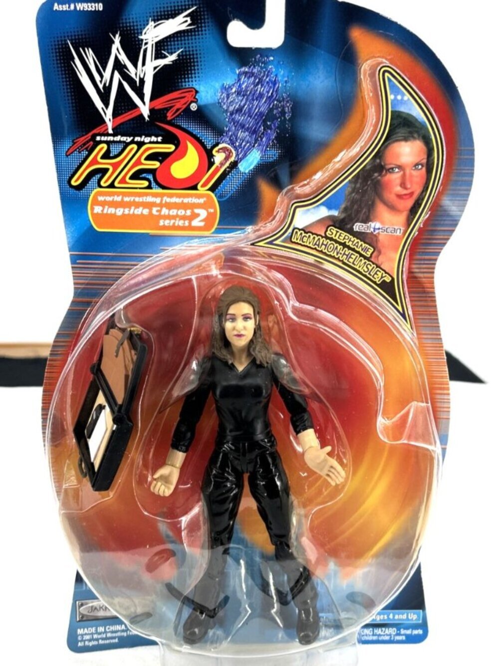 Jakks Pacific WWF Stephanie McMahon 2001 Heat Ringside Chaos Series 2 NOS